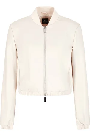 Armani Exchange Femme, Vestes, Blanc, Taille: 38 FR Manteau élégant ivoire