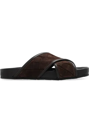 Bottega Veneta Homme, Chaussures, Brun, Taille: 40 EU Sandales Marron Criss Cross Aw24