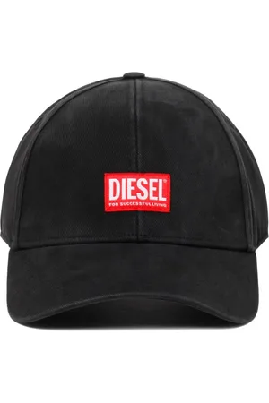 Diesel Homme, Accessoires, Noir, Taille: M Casquette de Baseball Noire avec Patch Logo