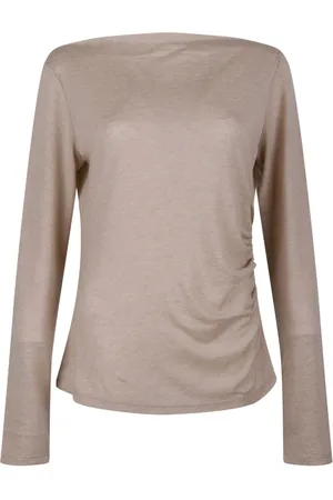 Max Mara Femme, Tops, , Taille: 36 FR T-shirt à manches longues en cachemire à encolure bateau