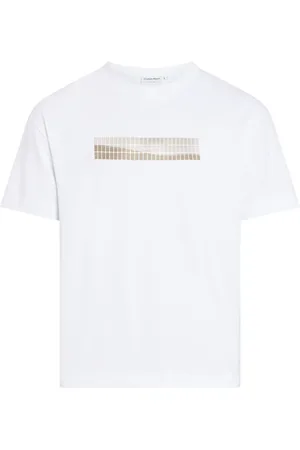 Calvin Klein Homme, Tops, Blanc, Taille: S T-shirt à Imprimé Graphique et Polos