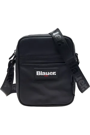 Blauer Homme, Sacs, Noir, Taille: ONE Size Sac Bandoulière Enduit en Noir
