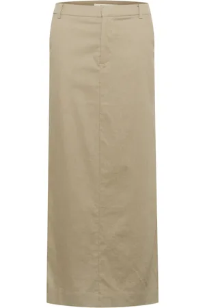 Gestuz Femme, Jupes, , Taille: 38 FR Jupe en Lin Argenté Sauge