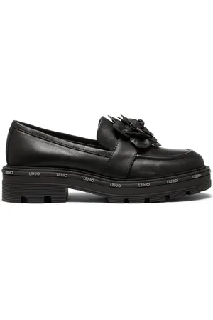 Liu Jo Femme, Chaussures, Noir, Taille: 36 EU Mocassin en cuir noir style chic