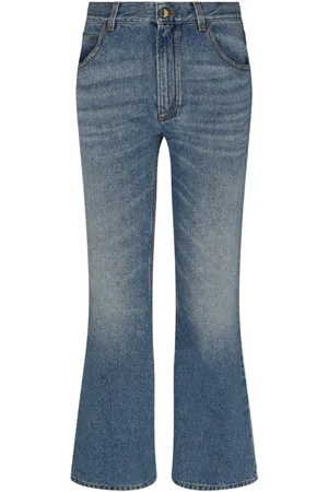 Chloé Femme, Jeans, Bleu, Taille: W27 Jean Bootcut en Chanvre Bleu Brumeux