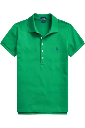 Ralph Lauren Femme, Tops, Vert, Taille: 36 FR Polo Slim Fit en Coton