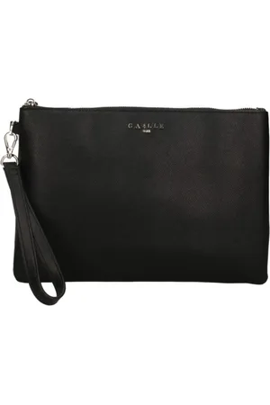 GAËLLE Femme, Sacs, Noir, Taille: ONE Size Pochette Éco Cuir Logo Métal