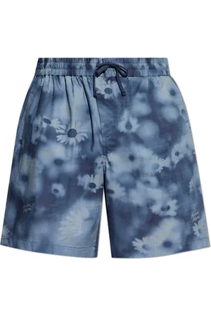 Maison Kitsuné Homme, Shorts, Bleu, Taille: XS Shorts avec motif floral
