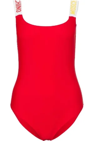 Moschino Femme, Maillots de bain, Rouge, Taille: 42 FR Maillot Rouge Logo Printemps/Été 2022