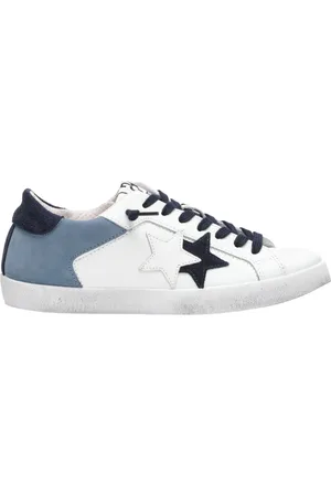 2STAR Homme, Chaussures, Blanc, Taille: 42 EU Baskets Étoile en Cuir Blanc Homme