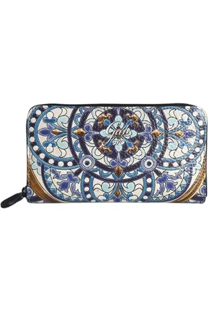 Gabs Femme, Accessoires, Multicolore, Taille: ONE Size Portefeuille en cuir bleu avec fermeture éclair