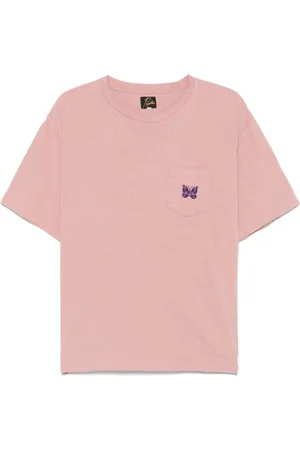 Pins & Needles Homme, Tops, Rose, Taille: L T-shirt Rose avec Poche Patch Col Ras du Cou
