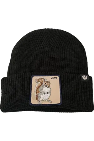 Goorin Bros. Femme, Accessoires, Noir, Taille: ONE Size Animal Patch Bonnet Noir Unisexe