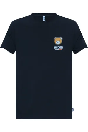 Moschino Homme, Tops, Bleu, Taille: L Bleu Stretch Jersey Coton Underbear Logo