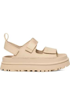 UGG Femme, Chaussures, , Taille: 38 EU Sandales plates avec lueur dorée