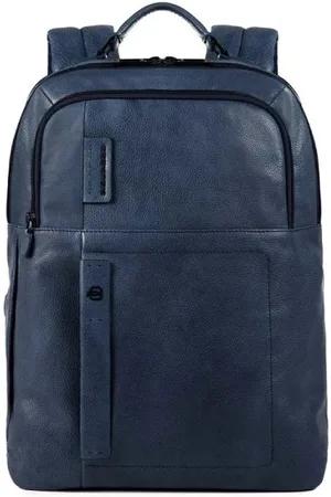 Piquadro Homme, Sacs, Bleu, Taille: ONE Size Sac à dos bleu pour homme avec poche interne pour ordinateur portable