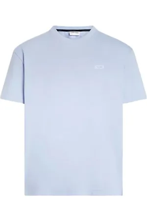 Calvin Klein Homme, Tops, Bleu, Taille: M T-shirt à logo bleu clair