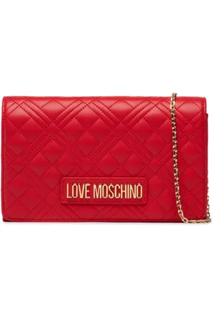 Moschino Femme, Sacs, Rouge, Taille: ONE Size Sac à Bandoulière Rouge Matelassé Soirée