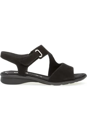 Gabor Femme, Chaussures, Noir, Taille: 40 EU Sandales noires en suède