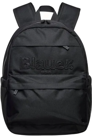 Blauer Homme, Sacs, Noir, Taille: ONE Size Sac à Dos Synthétique Noir avec Logo Imprimé