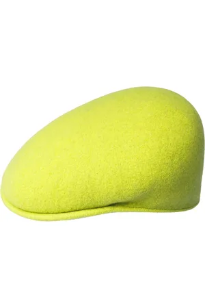 Kangol Femme, Accessoires, Vert, Taille: L Casquette Jaune en Laine Style Iconique