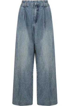 ZIMMERMANN Femme, Jeans, Bleu, Taille: 36 FR Illustration Denim Straight Leg Pant