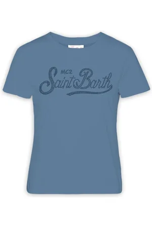 MC2 SAINT BARTH Femme, Tops, Bleu, Taille: 38 FR Collection de T-shirts et Polos Élégants