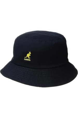Kangol Femme, Accessoires, Bleu, Taille: S Chapeau Seau en Coton Bleu Marine Lavé