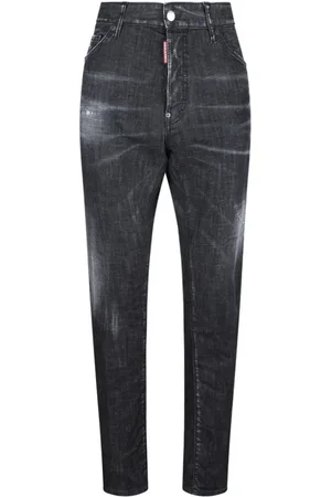 Dsquared2 Homme, Jeans, Noir, Taille: 2XL Jean Slim Noir Effet Usé
