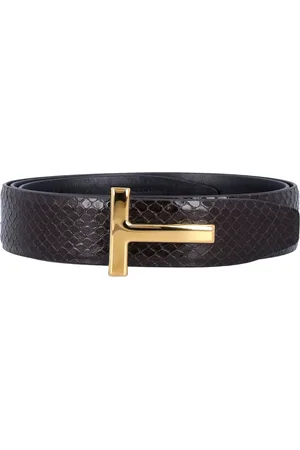 Tom Ford Homme, Accessoires, Brun, Taille: 95 CM Ceinture Python Imprimée