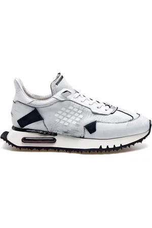 BE POSITIVE Homme, Chaussures, Blanc, Taille: 44 EU Baskets Space Race noir-blanc