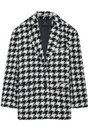 ANINE BING Femme, Vestes, Noir, Taille: 38 FR Blazer Pied-de-Poule en Noir et Blanc