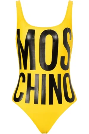 Moschino Femme, Maillots de bain, Jaune, Taille: 42 FR Maillot de Bain Jaune avec Logo