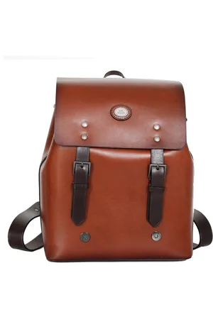 The Bridge Femme, Sacs, Brun, Taille: ONE Size Sac à dos en cuir marron Lorenzo