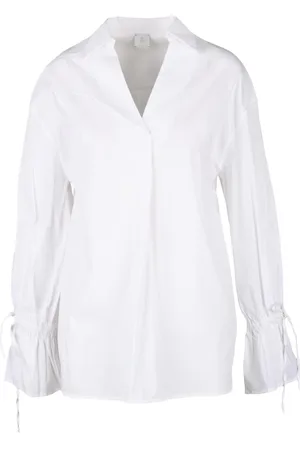 ELEVENTY Femme, Blouses et Chemises, Blanc, Taille: 38 FR Chemise en Coton
