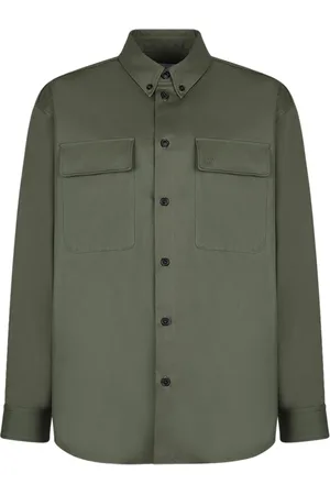 OFF-WHITE Homme, Chemises, Vert, Taille: M Veste Chemise Vert Militaire avec Logo
