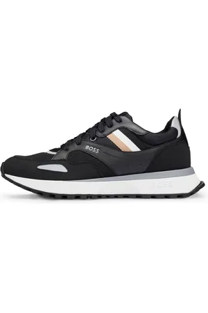 HUGO BOSS Homme, Chaussures, Noir, Taille: 44 EU Baskets sportives en mesh Jonah_Runn_Mx_N