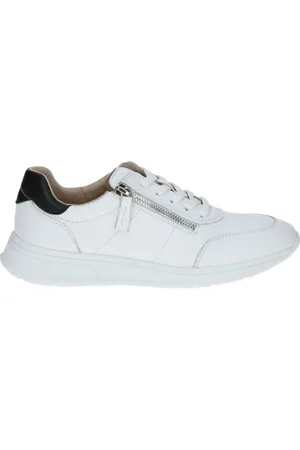 Caprice Femme, Chaussures, Blanc, Taille: 37 EU Baskets Blanches Noires pour Femmes