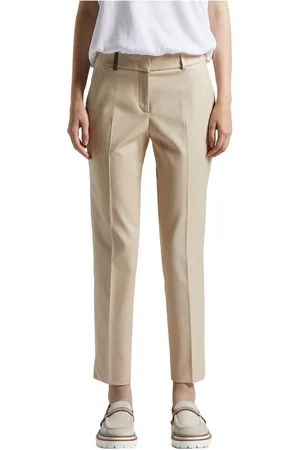 PESERICO SIGN Femme, Pantalons, , Taille: 34 FR Pantalon compact en viscose de coton