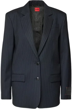 HUGO BOSS Femme, Vestes, Noir, Taille: 36 FR Blazer avec Poches et Fermeture Boutonnée