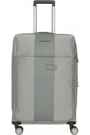 Piquadro Femme, Valises, Gris, Taille: ONE Size Valise Trolley Extensible en Nylon et PVC