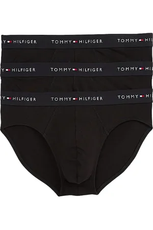 Tommy Hilfiger Homme, Sous-vêtements, Noir, Taille: L Slips en Coton Stretch 3 Pièces