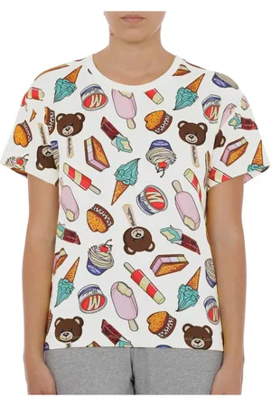 Moschino Femme, Tops, Multicolore, Taille: 42 FR Maillot de Bain Icecream Gelato Blanc