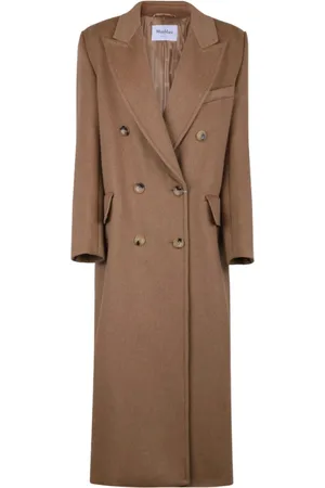 Max Mara Femme, Manteaux, Brun, Taille: 38 FR Manteau Camel Double Boutonnage