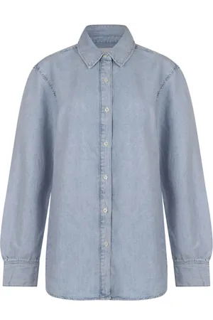 Calvin Klein Femme, Blouses et Chemises, Bleu, Taille: 40 FR Chemise en Denim Bleu Clair