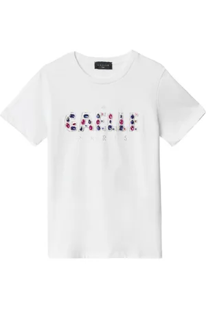 GAËLLE Femme, Tops, Blanc, Taille: 38 FR T-shirt Détail Bijou Cœur Blanc Femme