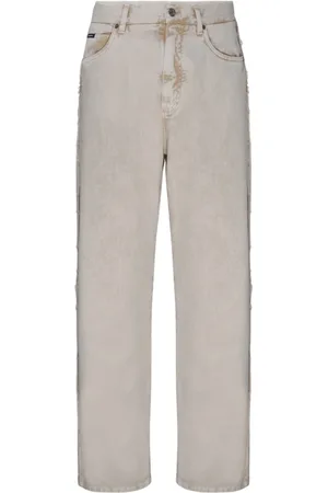 Dolce & Gabbana Homme, Jeans, , Taille: M Frayed Trim Wide Leg Jeans