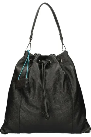 Gabs Femme, Sacs, Noir, Taille: ONE Size Sac à dos en cuir noir avec bretelles réglables