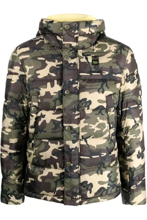 Blauer Homme, Vestes, Multicolore, Taille: L Veste Courte Rembourrée Verte