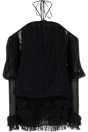 BLUMARINE Femme, Tops, Noir, Taille: 36 FR Robe Mini en Soie Noire